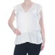 thumbnail image 2 of Blusa con ribete de encaje Michael Kors para mujer color blanco roto extragrande, 2 of 3