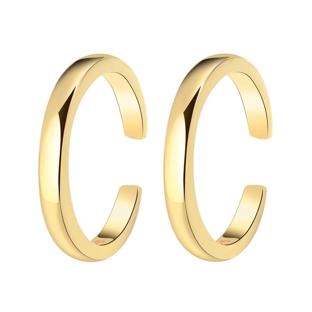 EeaseMX 2 anillos abiertos de oro para el dedo del pie, anillos para el dedo del pie para mujer, joyería.
