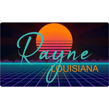 

Rayne Louisiana 4 X 2.25-Inch Fridge Magnet Retro Neon Design