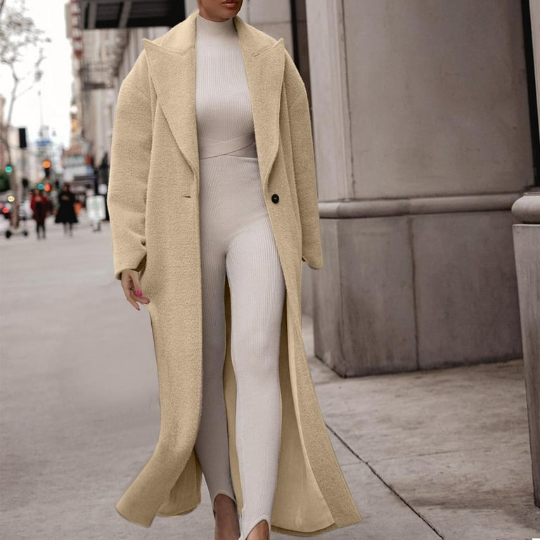 Long Xl Camel Coat Womens Petite Studio's Harriet Double-Breasted