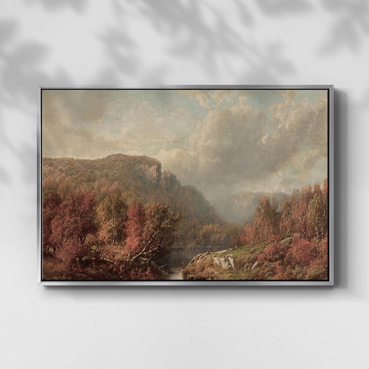 Vintage Landscape-CCCXI By Wexford Home Framed in Silver Wood Gallery Wrapped Canvas 17 in. x 25 in.
