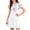 White Floral, variant on Oudiya Girls Dresses for Summer Flutter Sleeve Pleated Front A Line Boho Beach Tween Navy Blue Casual Party Dresses, 6-14Y
