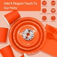 thumbnail image 3 of Orange Paper Plates Party Supplies,168pcs Orange Plates and Napkins Party Supplies for Halloween Thanksgiving Fall Orangee Birthday Decorations for Women Serve 24, 3 of 14