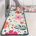 thumbnail image 2 of Kitchen Rugs Sets Of 2,Pioneer Flower Floral Print Pattern Anti Fatigue Kitchen Mat Rugs Non Slip Washable,Decorative Kitchen Floor Mats for Kitchen,Sink,Laundry,17"x47"+17"x47", 2 of 5