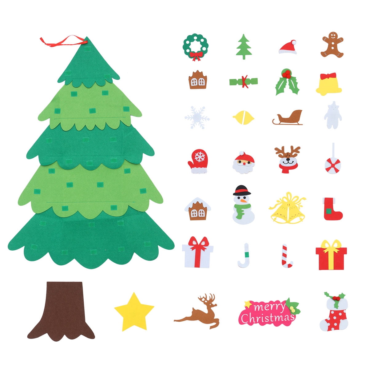 1PC DIY Christmas Tree Ornaments DIY Five layer Patchwork Felt 1pc-diy-christmas-tree-ornaments-diy-five-layer-patchwork-felt