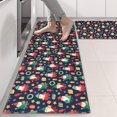 thumbnail image 2 of Kitchen Rugs Sets Of 2,Dark Blue Christmas Santa and Gnome Pattern Anti Fatigue Kitchen Mat Rugs Non Slip Washable,Decorative Kitchen Floor Mats for Kitchen,Sink,Laundry,17"X47", 2 of 5