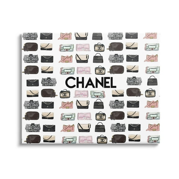 Stupell Industries Glam Brand Fashion Purses Graphic Art Gallery Wrapped Canvas Print Wall Art, Design by Amelia Noyes