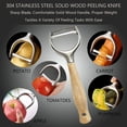 thumbnail image 4 of Vegetable Peelers For Kitchen,Stainless Steel Potato Peelers,Swivel Fruit Peeler Featuring Sharp And Durable Blades,Can Be Quickly Peeled,Ergonomic Solid Wood Anti Slip Handle, 4 of 4