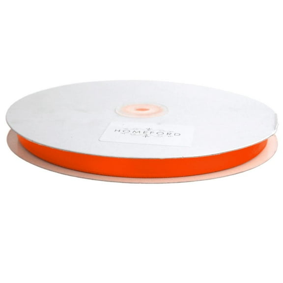 Single Face Satin Ribbon, 3/8-inch, 100-yard, Orange