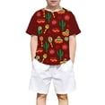 thumbnail image 4 of VNKIDY Boys Girls Kids Crew Neck Short Sleeve Relaxed Fit TShirt With Mexican Fiesta Print Floral Patterns For Daily Wear Casual Outings Themed Events Versatile Top, 4 of 4