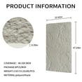 thumbnail image 4 of 6-Pack 3D Faux Stone Wall Panels, 47.24" x 23.62" PU Cement-Texture Wainscoting Panels for Interior Walls, Waterproof & Lightweight, Covers 46.5 SF, for TV Wall Office Living Room, 4 of 8