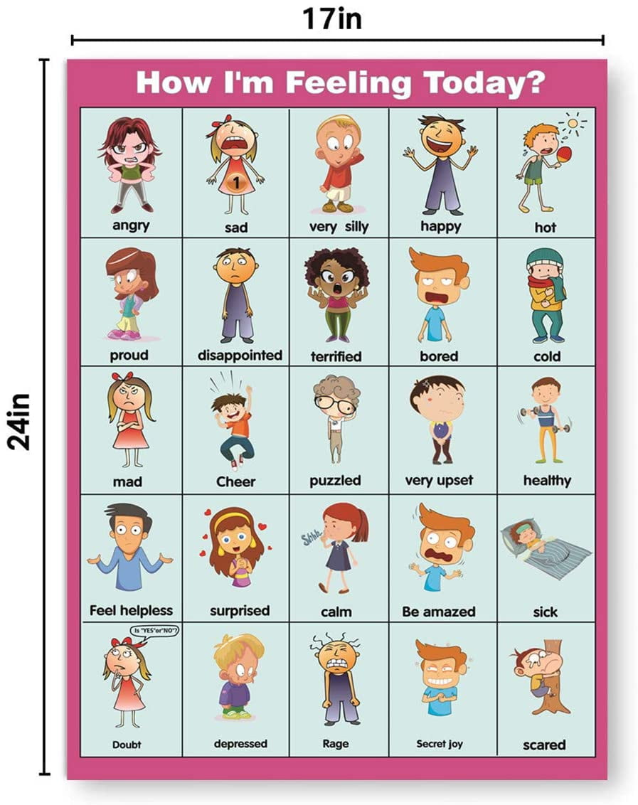 How I M Feeling Today Posters Feelings Chart Emotions Poster For Toddler And Kid Perfect Educational Tool And Classroom Decorations For Classroom Homeschool Teachers And Parents 17x24in Walmart Com Walmart Com How I M Feeling Today Posters Feelings Chart Emotions Poster For Toddler And Kid Perfect Educational Tool And Classroom Decorations For Classroom Homeschool Teachers And Parents 17x24in Walmart Com Walmart Com