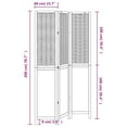 thumbnail image 2 of vidaXL Room Divider 3 Panels White Solid Wood Paulownia, 2 of 7