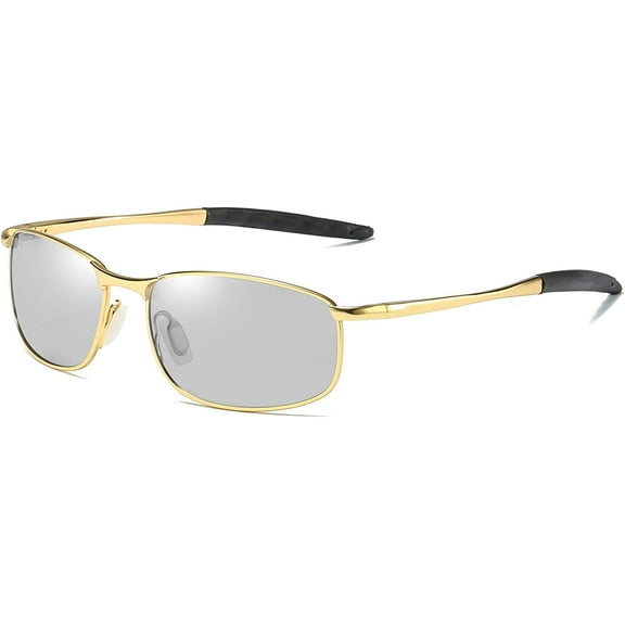 FEISEDY Classic Polarized Photochromic Sunglasses Driving Photosensitive Glasses B2444