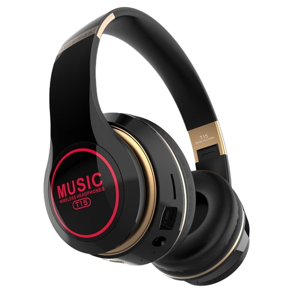 Wireless Bluetooth Headphones, Active Over Ear Noise Cancelling and Mic, USB-C Charging, Deep Bass, Up to 24 Hours of Playtime,Black