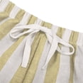 thumbnail image 4 of OSOLU Children Girls Pants Summer Striped Casual Bottoms Flared Wide Leg Breathable Lightweight Everyday Casual Wear Travel Classic Trousers, 4 of 9