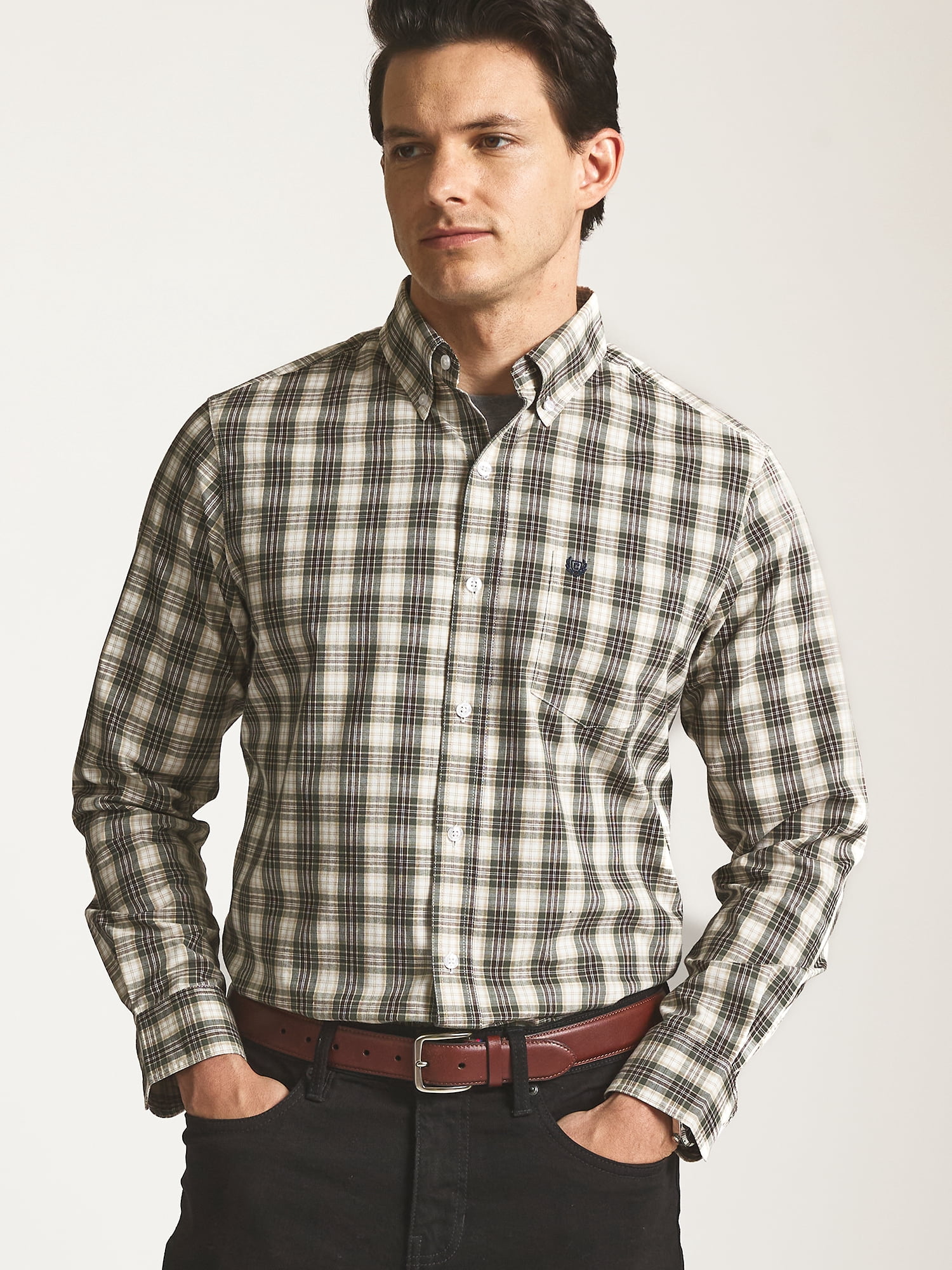 Chaps Men’s and Big Men’s Easy Care Long Sleeve Shirt, Sizes S–2XL