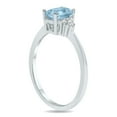 thumbnail image 2 of SZUL Women's Aquamarine and Diamond Regal Ring in 10K White Gold, 2 of 6