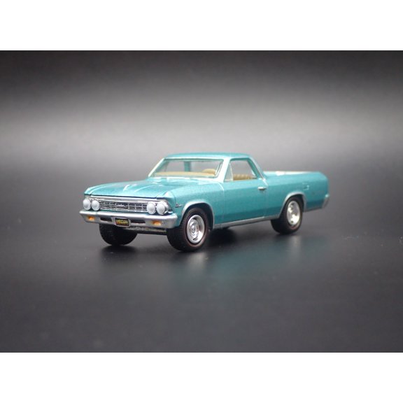 (Open Box) 1966 66 CHEVY CHEVROLET EL CAMINO GREEN 1:64 SCALE DIORAMA DIECAST MODEL CAR