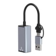 thumbnail image 3 of Inteprter Dispositivo convertidor de adaptador LAN Ethernet , equipo de tarjeta de red con extensor de Cable USB de cabezales, accesorios 100M Type2 NO2, 3 of 6