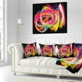 thumbnail image 3 of Designart Colorful Thick Strokes in Black - Abstract Throw Pillow - 18x18, 3 of 5