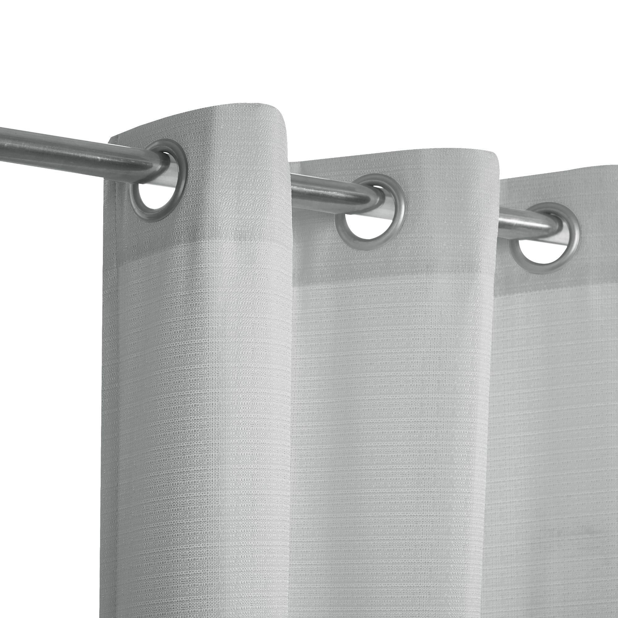 Urban Shop Solid Texture Room Darkening Grommetted Curtain Panel, Set of 2