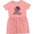 thumbnail image 3 of Inktastic Thanksgiving Daddy Little Turkey Girls Toddler Dress, 3 of 5