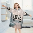 thumbnail image 5 of BZSMCE Wearable Blanket Hoodie Fashion Winter Love Scene Home Wear, 5 of 7