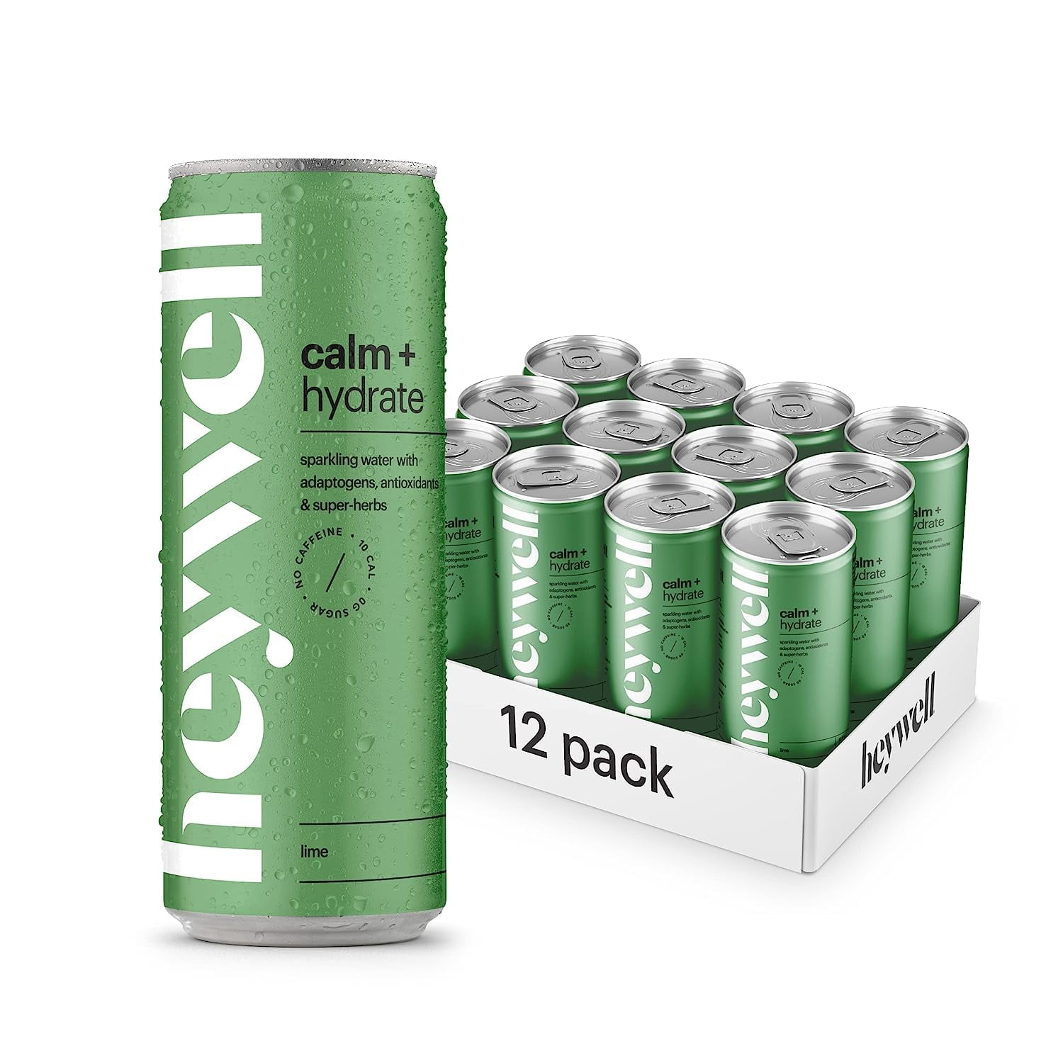 (Pack of 12), Heywell Sparkling Water, Lime, 12 fl oz