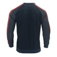 thumbnail image 4 of JUUYY Men's Crew Neck Sweater Ribbed Knit Stripes Long Sleeve Shirts Color Block Casual Slim Pullover Fall Undershirts Navy M, 4 of 8