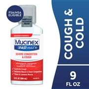 Mucinex Fast-Max Maximum Strength Severe Congestion & Cough, Multi-Symptom Relief, Cough Suppressant, Expectorant, Nasal Decongestant, 9 FL OZ