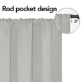 thumbnail image 2 of Cortinas opacas, fáciles de llevar, con bolsillo para barras, 132 x 160 cm, blanco grisáceo, 2 of 7