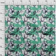 thumbnail image 3 of oneOone Rayon Sea Green Fabric Florals Sewing Material Print Fabric By The Yard 56 Inch Wide, 3 of 4