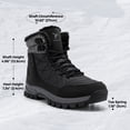 thumbnail image 6 of Fittington Men's Wide Warm Lined Winter Boots Lightweight Slip-Resistant Outdoor Snow Boots for Men, 6 of 11
