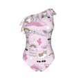 thumbnail image 4 of Yiaed No Drama Llama Print Women One Piece Swimsuits Tummy Control One Shoulder Bathing Suits Pattern Ruffle Swimwear-X-Large, 4 of 8