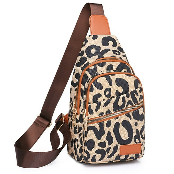 Fanny Pack Crossbody Bags, Women Chest Bag Sling Bag Small Crossbody Daypack Guitar Strap Purse PU Leather Satchel Shoulder Bag for Travel - Style:Style 1;