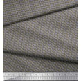 thumbnail image 2 of Soimoi Modal Satin Fabric Diamond & Cross Sign Shirting Print Fabric by The Yard 42 Inch Wide, 2 of 3