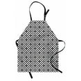 thumbnail image 1 of Abstract Geometry Apron, Monochromatic Modern Grunge Style Grids Illustration Print, Unisex Kitchen Bib with Adjustable Neck for Cooking Gardening, Adult Size, Charcoal Grey and White, by Ambesonne, 1 of 4