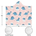 thumbnail image 3 of Wearable Blanket,Pink Cartoon Dinosaurs Eggs Pattern Hooded Wearable Flannel Blanket for Adults & Teens,Winter Poncho Shawl Wrap Cape Cozy Anti-Pill,50"x60", 3 of 5