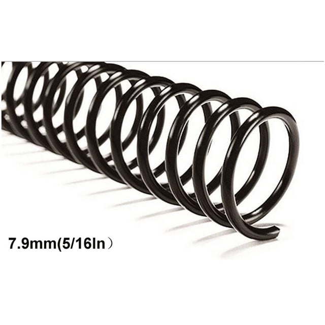 INTBUYING 100PCS 1 Box Plastic Spiral Coil Supply for Binder Machine (5/16inch)