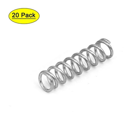 

0.7mmx5mmx20mm 304 Stainless Steel Compression Springs 20pcs