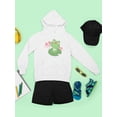 thumbnail image 3 of Cute Frog On Water Lily Hoodie Juniors -Image by Shutterstock,  Large, 3 of 4
