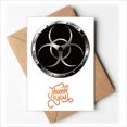 thumbnail image 1 of Logo Black Background Hazardous Substance Thank You Cards Envelopes Blank Note, 1 of 3