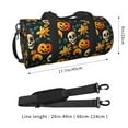 thumbnail image 4 of Xecao Halloween Skull print Round Travel Duffel Bag is a foldable gym bag with an inner pocket, perfect for travel sports, 4 of 8