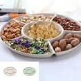 thumbnail image 5 of Aodebiao Snack Serving Tray with Lid, Plastic Divided Appetizer Tray 6 Compartments Round Food Tray for Dried Fruits, Candy, Nuts, Cookies, Treats, 5 of 5