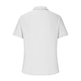 thumbnail image 3 of Men's Button-down Polos Shirt Casual Short Sleeve Business T Shirt Classic Ice Silk Loose Fit Cool Tops Blouses, 3 of 5