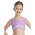 thumbnail image 5 of Sholeno Kids Girls Gymnastics Outfit Tracksuit Training Tank Tops Dance Bra and Yoga Shorts Ballet Light Purple 10, 5 of 7