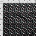 thumbnail image 3 of oneOone Viscose Jersey Black Fabric Floral & Puppies Craft Projects Decor Fabric Printed By The Yard 60 Inch Wide, 3 of 5