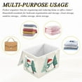 thumbnail image 7 of Storage Box With Lid 16.5x12.6x11.8In Foldable Stacked Household Storage Box Watercolor Christmas Snowman, 7 of 7