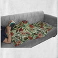 thumbnail image 6 of Floral Soft Flannel Fleece Blanket, Oriental Inspirations Vintage Flower Arrangement Colorful Pattern Nature Inspiration, Cozy Plush for Indoor and Outdoor Use, 70" x 90", Multicolor, by Ambesonne, 6 of 6